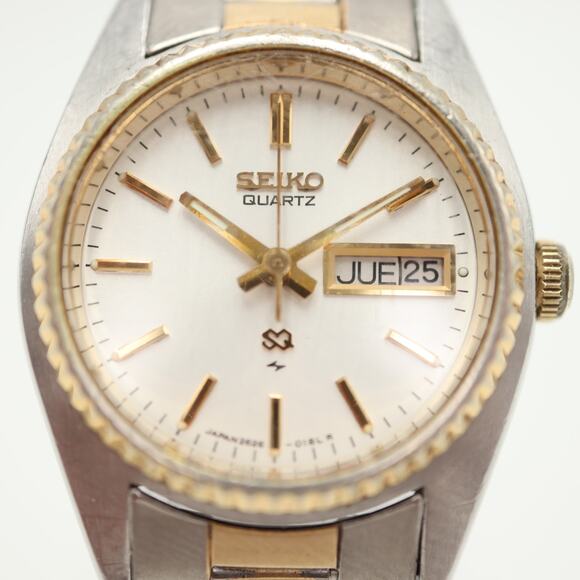 Seiko SQ Presidential Womens Two Tone Day Date Watch 2626-0159 w New Battery - Picture 5 of 16